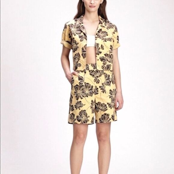 NWT Gap Sky High Pull-On Bermuda Print Shorts - Picture 1 of 7